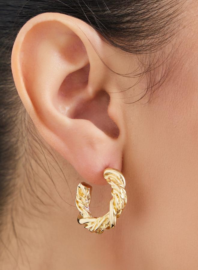 ستايلي أقراط حلقية ملتوية - Image 1